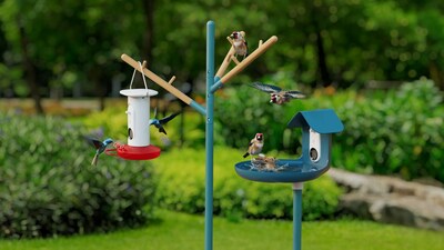 Bird Buddy Smart Hummingbird Feeder, Smart Bird Bath and Pole System