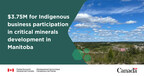 New federal investments to support Indigenous communities' participation in mineral development projects in Manitoba