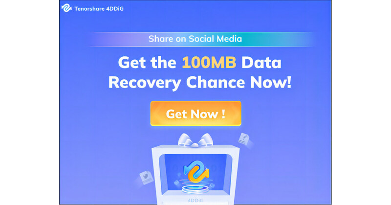 Tenorshare 4DDiG Launches Free Version - Earn Free Data Recovery Allowance Effortlessly