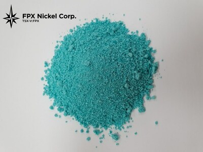 Figure 1 – Battery-Grade Nickel Sulphate Crystals Produced from Baptiste's Awaruite Nickel Concentrate (CNW Group/FPX Nickel Corp.)