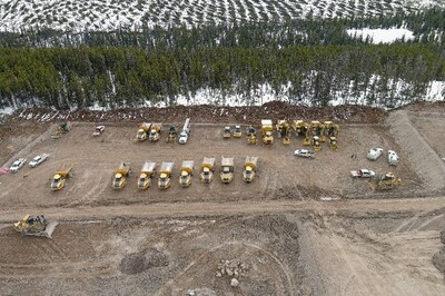 Construction Fleet at Blackwater Mine - April 2023 (CNW Group/Artemis Gold Inc.)