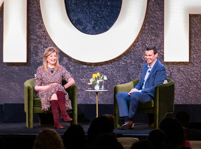 Arianna Huffington, Founder and CEO of Thrive Global, and DJ Casto, Chief Human Resources Officer at Synchrony, highlighted the importance of prioritizing mental health and a new partnership to support employee well-being at Synchrony’s Global Diversity Experience which celebrates equity, diversity and inclusion. (Photo credit: TheWRIGHTVision for Synchrony)