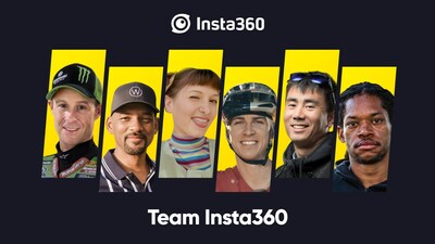 Team Insta360 Brand Ambassadors: Jonathan Rea, Will Smith, Cache Bunny, Fabio Wibmer, Shupeng Zhang, Brad Simms, and more.