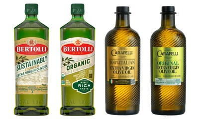 Deoleo launches new sustainably sourced versions of Bertolli and Carapelli extra virgin olive oils in the U.S. (PRNewsfoto/Deoleo)