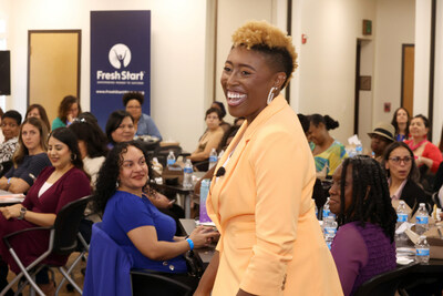 Fresh Start featured therapist Ashlea Taylor-Barber at an event focused on resource access, mental health, and financial well-being for women of color. "It is important to offer culturally competent resources, so women of color have a wider pathway to healing, well-being and success," said Taylor-Barber.