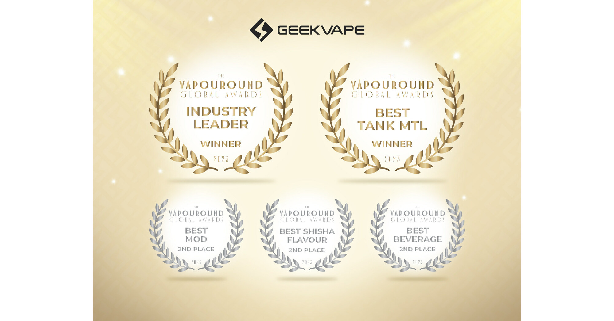 GEEKVAPE gana como L&iacute;der de la Industria en los 2023 Vapouround Global Awards