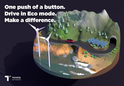 Un toque del botón Eco en un Toyota o Lexus puede marcar un mundo de diferencia (PRNewsfoto/Toyota Connected North America)