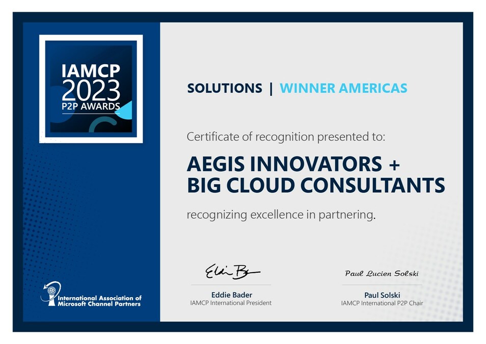 Big Cloud Consultants Wins IAMCP Partner-to-Partner Solutions Award for Innovative Solutions Against Cyber Threats - Vimarsana News