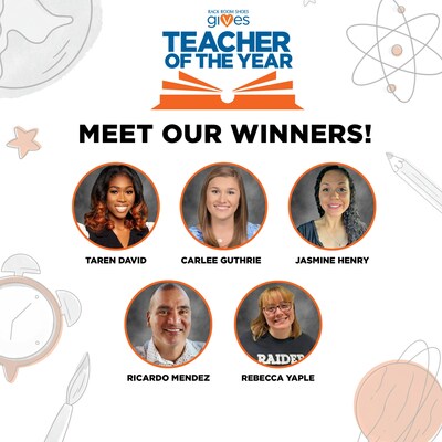 Rack Room Shoes has announces the winners of the 2023 Teacher of the Year Contest, honoring exceptional educators who make an important impact in students' lives.