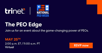 TriNet Hosting PEO Edge on May 25, Virtual Summit, Celebrating National PEO Week