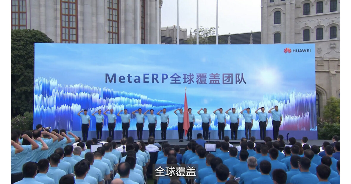 Huawei Technologies Co has replaced legacy enterprise resources planning systems with its self-developed one - MetaERP system- in its 88 overseas subs
