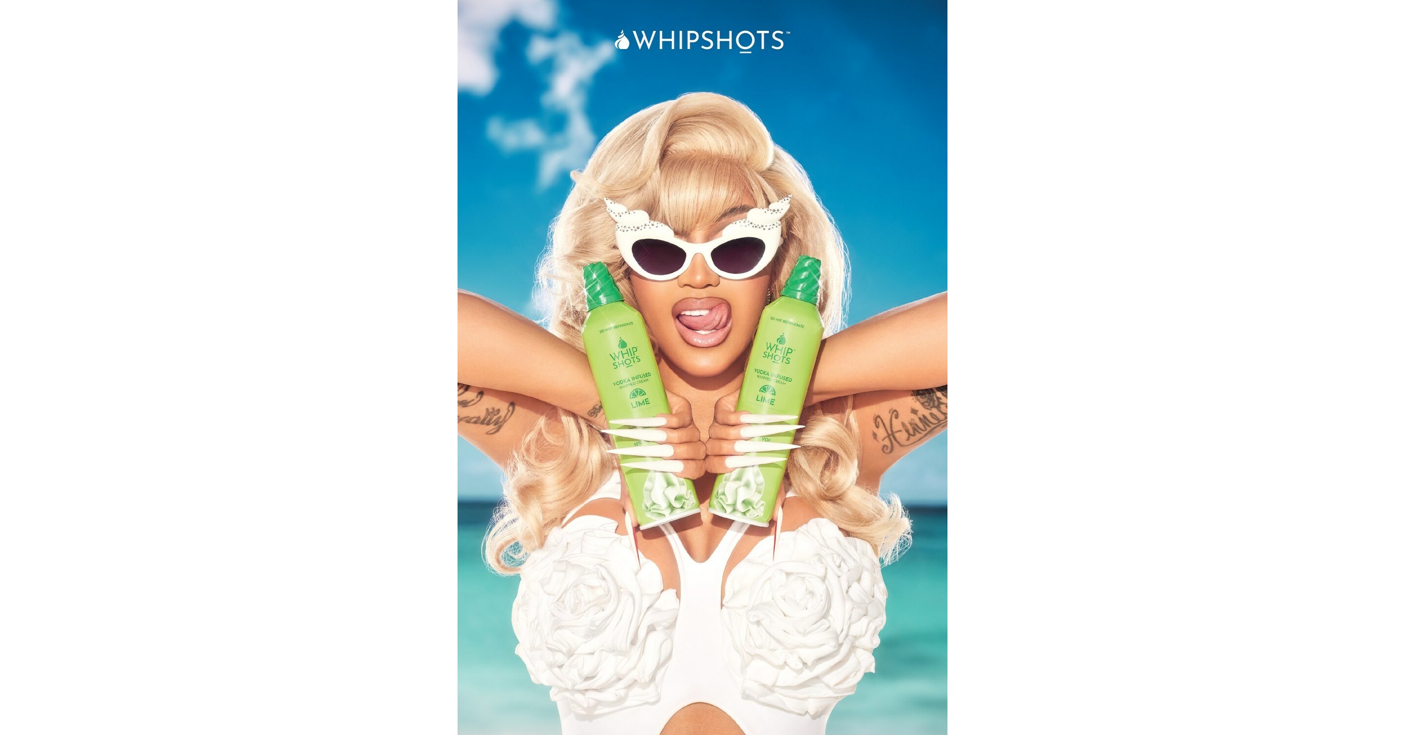 Cardi B Whipshots Lime - Vodka Infused Whipped Cream – Buy Liquor Online