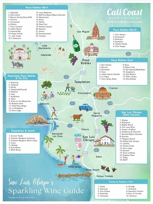 New Sparkling Wine Maps with Over 150 Producers on California's Central Coast