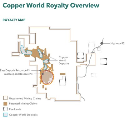 Copper World Royalty Map (CNW Group/Nova Royalty Corp.)