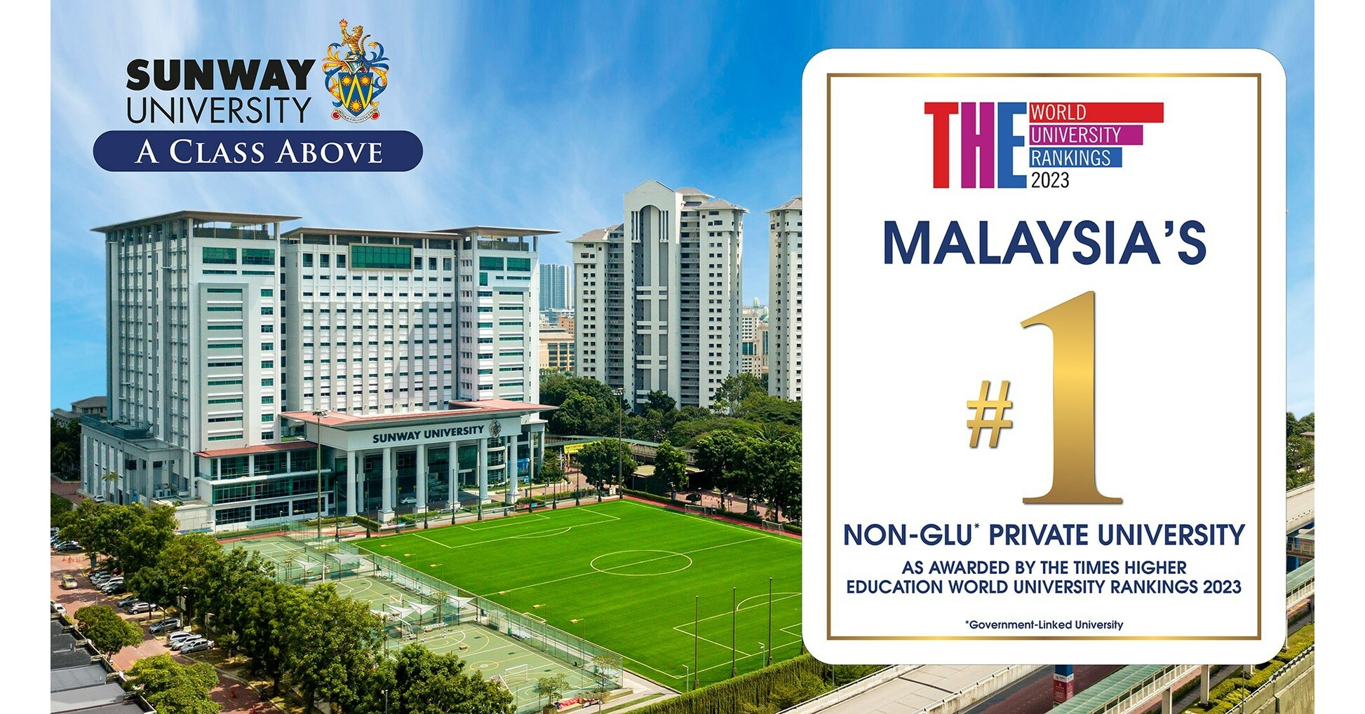 双威大学在马来西亚排名第一的非 GLU 私立大学