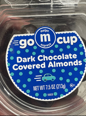 Meijer Express Go Cup Dark Chocolate Almonds - top of package
