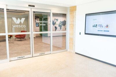 The entrance to Wesco's Innovation Center in Glenview, IL.