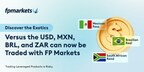 Le courtier de premier plan en Forex et CFD, FP Markets, élargit son offre de Forex sur les marchés émergents en ajoutant le peso mexicain (MXN), le réal brésilien (BRL) et le rand sud-africain (ZAR)