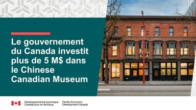 Le gouvernement du Canada soutient le Chinese Canadian Museum (Groupe CNW/Pacific Economic Development Canada)