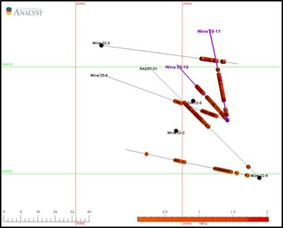 Figure 5: Plan View of Drilling Wine Occurrence – Selected Holes (CNW Group/Nican Ltd.)