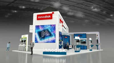Innodisk가 Computex 2023에 참가해 회사의 AIoT 입지를 확장하고, 스마트 애플리케이션을 지원하고자 기존 산업을 넘어서는 모험을 감행했다. (PRNewsfoto/Innodisk Corporation)