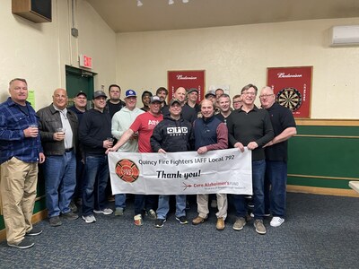 Cure Alzheimer's Fund Receives $8,400 From Quincy Firefighters