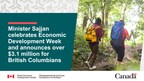 Minister Sajjan celebrates Economic Development Week and announces over $3.1 million for British Columbians