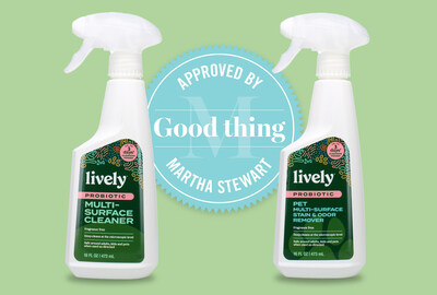 Lively Probiotic Multi-Surface Cleaner and Pet Multi-Surface Stain & Odor Remover Earn Martha Stewart 