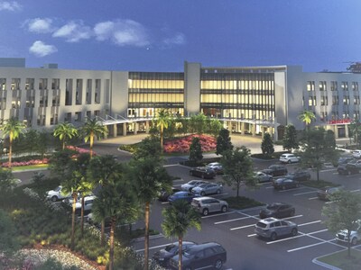 Exterior rendering of AdventHealth Riverview, courtesy of HuntonBrady.