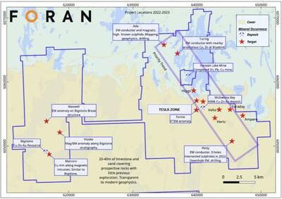 Figure 4 - Northern Claim Blocks and targets (CNW Group/Foran Mining Corporation)