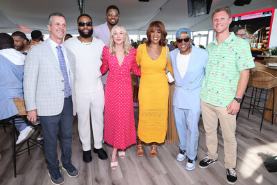 John Harbaugh, Odell Beckham Jr., Rudy Gay, Belinda Stronach, Gayle King, Kevin Liles and Jason Bisciotti Attend Preakness 148 at Pimlico Race Course in Baltimore, MD photo credit Paul Morigi, Getty Images