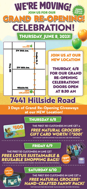Natural Grocers® Invites Amarillo, TX Community to Celebrate Grand Re-Opening at New Location on June 8, 2023
