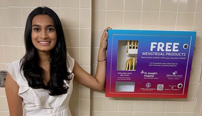 Aanya Patel created Global Girls Initiative's Period Care Menstrual Dispenser program, which BayCare now sponsors in seven Hillsborough County Title 1 middle schools.