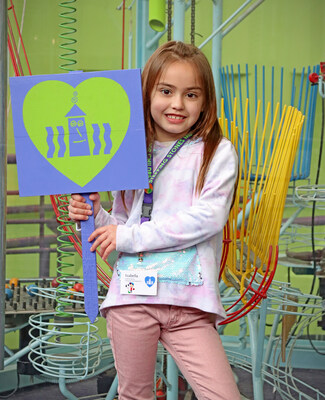 Isabella Serrao, a first grade student in Fairfield, CT, created the "Heart" Stepping Stones lawn sign campaign to raise money so that children in need can visit Norwalk CT-based Stepping Stones Museum for Children.