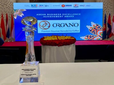 ORGANO, honored with the ASEAN Business Excellence Achievement Award for its exceptional achievements and contributions to free enterprise, entrepreneurship, the ASEAN business community and society as a whole.