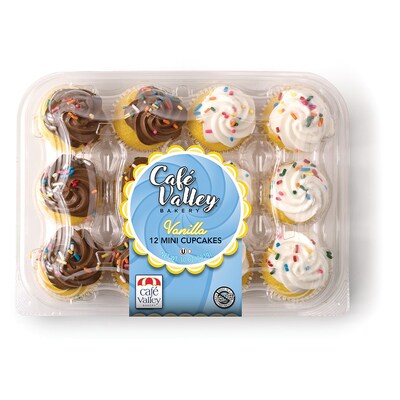 Available in a variety of flavors, Cafe Valley's new Everyday Mini Cupcakes and Seasonal Mini Cupcakes will be sold at select grocers nationwide beginning in July 2023.