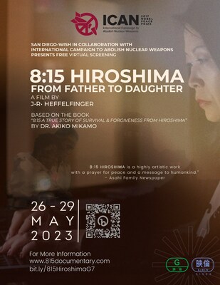 Following the G7 Summit and in collaboration with ICAN - Virtual Screening of Rare First Person Account of a Hiroshima Survivor to Remind the World of The Horrors of Nuclear War and The Power of Love and Forgiveness - From May 26-29 (11:59pm EST)