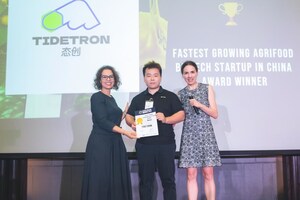 Tidetron glänzt auf der Future Food Asia 2023 und erhält die Auszeichnung für das am schnellsten wachsendeAgrarnahrungsmittel-Biotech-Startup in China