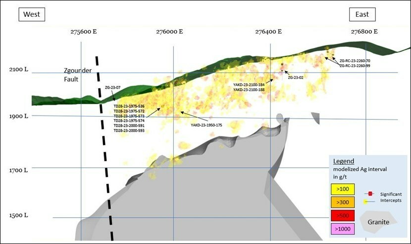 Figure 1: Location of DDH Results at Zgounder (CNW Group/Aya Gold & Silver Inc) Figure 1: Location of DDH Results at Zgounder (CNW Group/Aya Gold & Silver Inc)