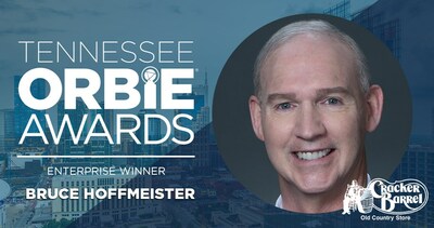 Cracker Barrel celebrates Bruce Hoffmeister, Chief Information Officer, as winner of 2023 Tennessee ORBIE® Enterprise Award.