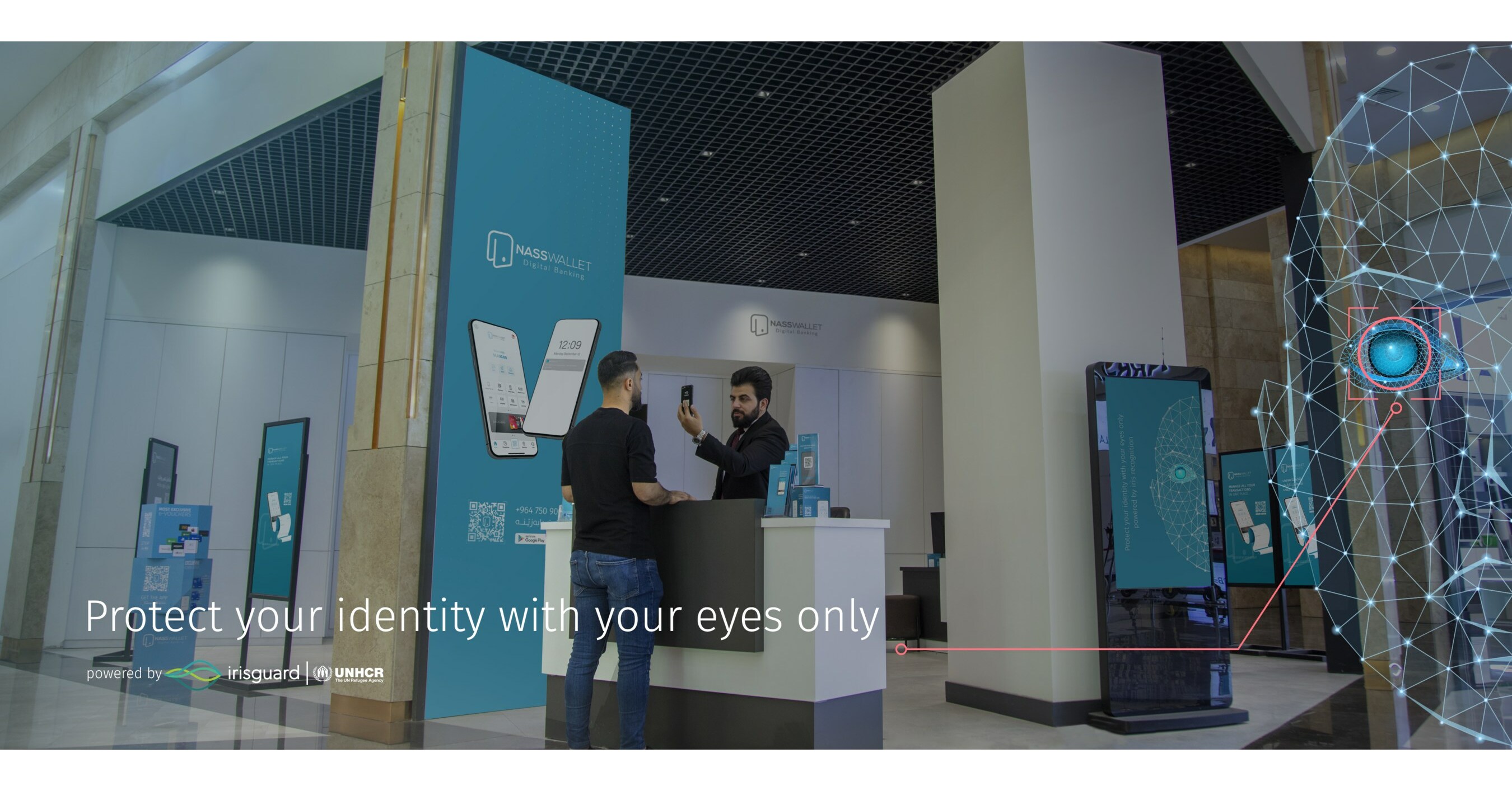 IrisGuard and NassWallet partner in Iraq to help UNHCR provide EyePay&reg; service through mobile money transfer for refugees in need