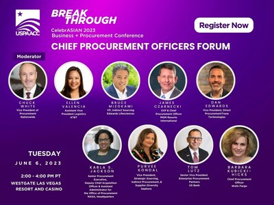 USPAACC's CelebrASIAN will feature a Chief Procurement Officers (CPO) Forum where attendees can learn from procurement leaders from Fortune 1000 corporations, government agencies, and large nonprofits on how to survive and thrive in uncertain economic times.