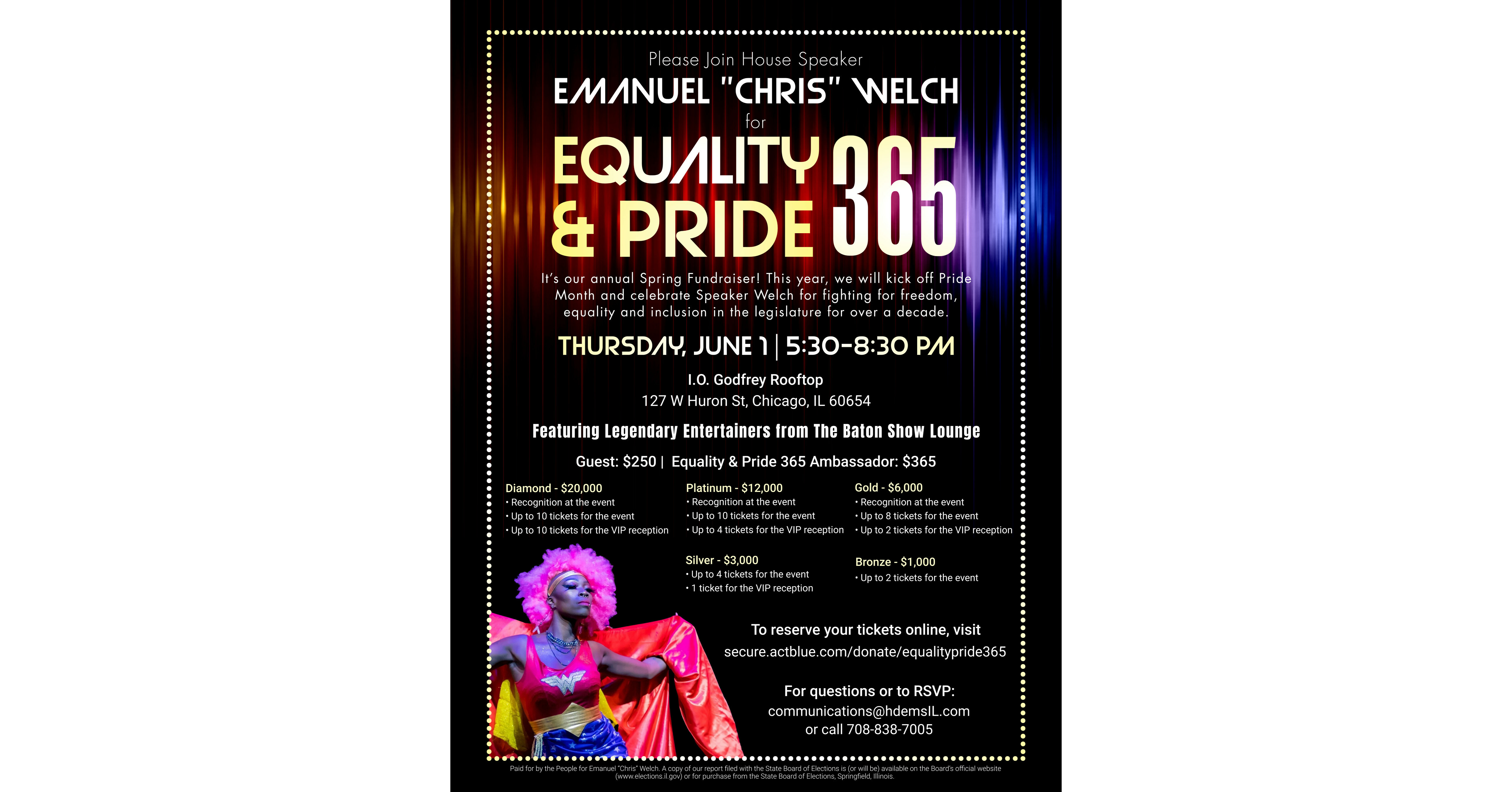 Speaker Emanuel "Chris" Welch Kicks off Pride Month with a Celebration for all on June 1