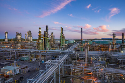 bp's Cherry Point refinery in Washington state where a biofuels production facility is planned to help make SAF.