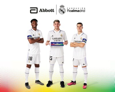 Abbott and Real Madrid co-created custom designed 'Beat Malnutrition' armbands inspired by the Mid-Upper Arm Circumference (MUAC) z-score tape, an innovative and easy-to-use tool that screens for malnutrition in children. The armbands will be distributed to Real Madrid players prior to kickoff of their June 4 match against Athletic Bilbao and worn by fans attending the match at the Santiago Bernabéu Stadium to drive awareness of the efforts to beat malnutrition.