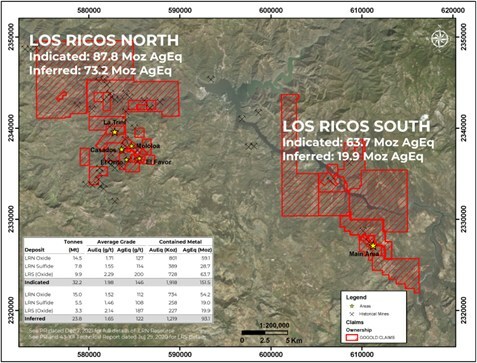 Figure 3: Los Ricos District Overview (CNW Group/GoGold Resources Inc.) Figure 3: Los Ricos District Overview (CNW Group/GoGold Resources Inc.)