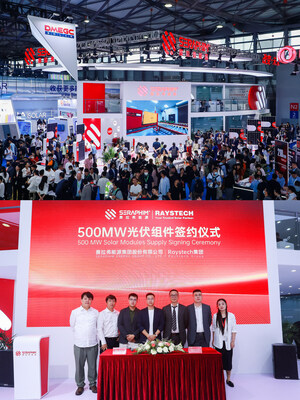 La foto muestra la aparición de Seraphim en la SNEC PV POWER EXPO celebrada recientemente en Shanghái, al este de China. (PRNewsfoto/Xinhua Silk Road)