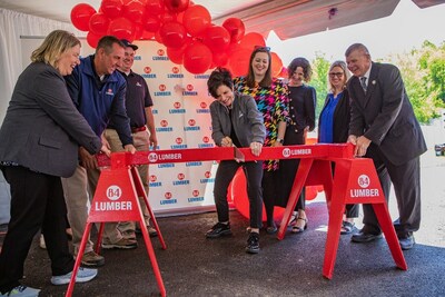 Maggie Hardy, Owner & CEO, 84 Lumber, officially opens the new Morgantown, WV facility