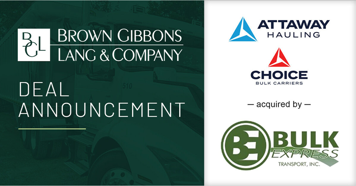 BGL Announces the Sale of Attaway Hauling and Choice Bulk Carriers to