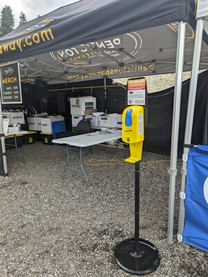 Sunscreen Dispenser at Penticton Speedway (CNW Group/Save Your Skin Foundation)